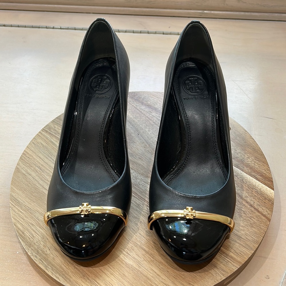 Tory Burch Black/Black Pacey 65 MM wedge-Equestrian Shoes